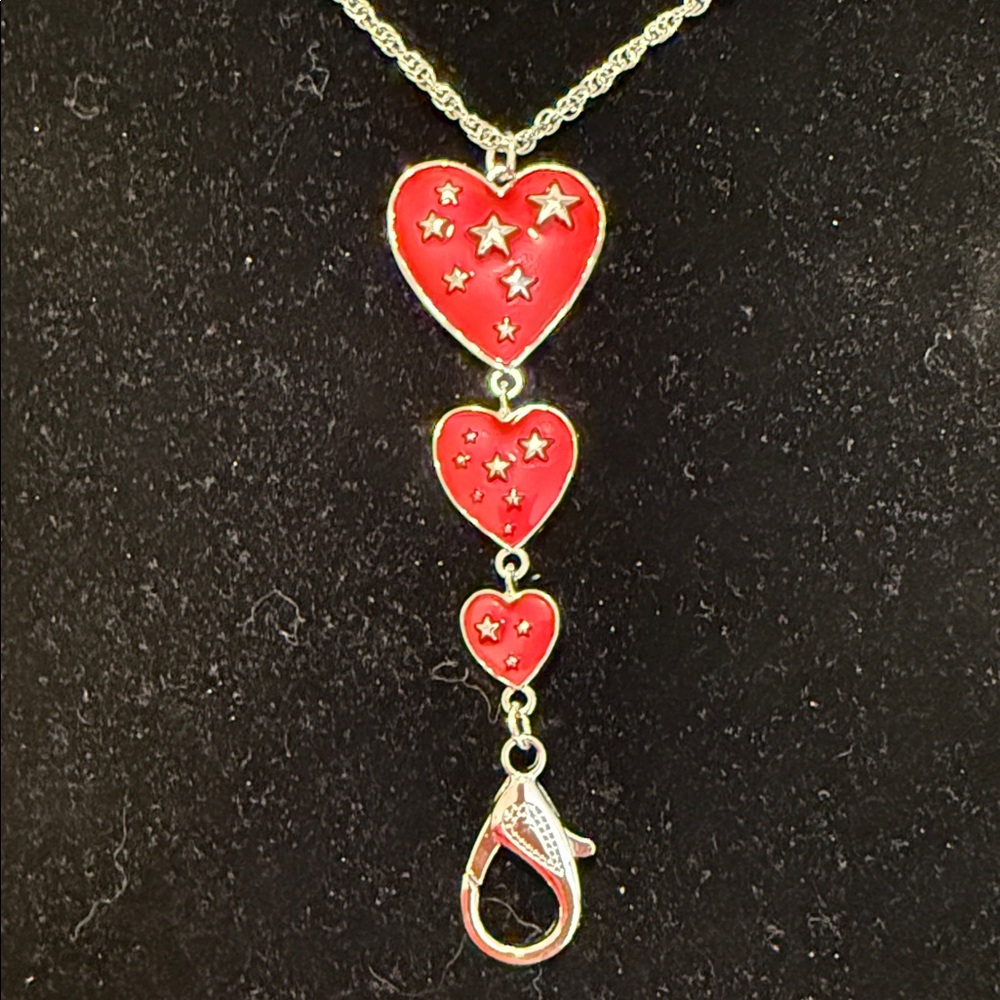 NWT Red Heart Pendant Necklace & Earring(Last Set) - Picture 5 of 6